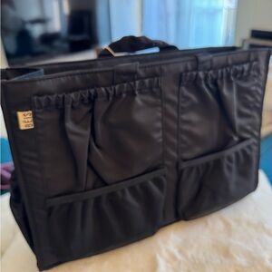 BEIS Black Insert for large Tote Bag with Multiple Pockets NWT